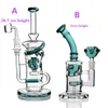 Reladeiras inebriantes Klein Recycler Hookahs Bongs Tubos de água Rigas de petróleo de Óleos de crânio água de vidro com Banger de 14 mm