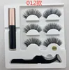 Free Shipping ePacket 5 Magnet Eyelash Magnetic Liquid Eyeliner& Magnetic False Eyelashes & Tweezer Set Waterproof Long Lasting Eyelash