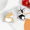 Corgi fesses émail broches Sweety mignon chiens Badge broche sac vêtements épinglette dessin animé Animal bijoux cadeau pour fans enfants ami