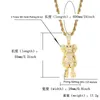 Hip Hop Iced Out Cartoon Doll Pendant Necklace Gold Silver Plated Mens Bling Bling Jewelry Gift303R