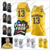 Michigan Wolverines # 13 Ignas Braaddeikis Wagner 1 Charles Matthews 2 Poole Moritz Zavier Simpson Livieren Teske Final Four Basketball Jerseys