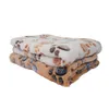 Coperta dell'animale domestico di inverno del cane della base del gatto della stampa del piede caldo Sleeping Supplies Materasso Piccolo Medio Cani Gatti corallo del panno morbido Pet