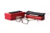 Óculos de miopia computador espetáculo masculino óculos quadrados pernas de metal óculos lente clara armação óptica óculos com box1764147