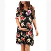 Dames Maternity Bohemian Jurk Zomer Floral Print Mouwloze V-hals losse zoete enkellengte jurk Kwaliteit Zwangere Sundress TlzyQ1157