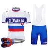 Fabryczna sprzedaż bezpośrednia 2020 Pro Team Slovakia Cycling Jersey 9D Set Set MTB Mundur Rower Odzież Szybka sucha rower Ubrania Męskie Maillot Culotte