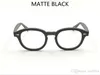 Marco de gafas de tablón Johnny depp vintage negro mate 7 dientes templo unisex marco de gafas de sol 49/46/44 para gafas graduadas ópticas