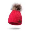 6 Styles Kids Winter Hats Boys Girls Knitted Beanies Thick Cute Hair Ball Cap Infant Toddler Warm Caps Pom Poms Warm Hat Party Gift RRA2606