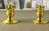 New Festive Plastic Gold Plated Candle Base Holder Pillar Candlestick Stand For Electronic Candles Tapers Christmas Party Home Décor