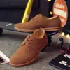 Hot Sale- Shoes Men Oxfords Dress Shoes Genuine Leather Cow Suede Plus Size 056Derby Prom Formal Wedding Shoes