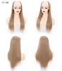 Hair Extensions 24 -calowy czarny blond długi klip do włosów w jednym kawałku 14 kolorów prawdziwe naturalne, grube proste syntetyczne