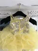 Kleine Miss Pageant Jurk voor Baby Girl Infant Peuter 2022 Bandjes Unieke ruches Cupcake Kids Pageant Dance Party Prom Gowns Coral Mint