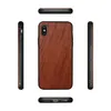 Para XR XS Xmax Cubierta de madera para teléfono móvil Madera natural con borde redondo Estuche de TPU Buena sensación de mano para Iphone 7 8 6s más X Samsung S10 S10e