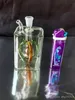 Quadratische Klauenbecher-Glasbongs-Zubehör, Glaspfeifen, bunte Mini-Mehrfarben-Handpfeifen, bestes Löffelglas