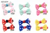 Barnbågar Hårklipp Polka Dot Ribbon Bows Hårstolar För Flickor Barn Boutique Bow With Clips 7 Style Baby Hairs Barrettes Tillbehör