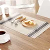 Mesh Dining Table Mat Kök Stor Vävd Rektangulär Värmebeständig Placemat Non Slip Torkbar Tvättbar PVC Torningsmattor Mattor Pad