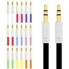 Buntes, flaches 3,5-mm-Auto-Aux-Kabel für Samsung Android Phone PC MP3