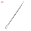 NAT011 stainless Double Cuticle Remover Diy Nail Art Manicure Stainless Steel Spoon Shape Pusher dead skin Remover Manicure Tool