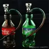Coke Sprite Verpackung Shisha Glas Bongs Zubehör, einzigartige Ölbrenner Glaspfeifen Wasserpfeifen Glaspfeife Bohrinseln Rauchen mit Tropfer