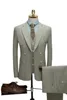 Men039s ternos blazers 3 peças listra homens fino ajuste dos designers 2021 luz verde borgonha noivo terno de casamento formal wear4117716