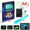 A3 A4 A5 LED tavolo da disegno luminoso Graffiti Doodle scrittura tavoletta da disegno Magic Draw con luce divertente penna fluorescente educativa T3566815