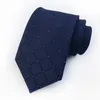 Groom Ties Classic Mix Paisley Geometryczne sprawdzone niebieskie fioletowe żółte wino Jacquard tkany 100 jedwabny smoking po poliestrowym krawat