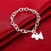 Offre spéciale meilleur cadeau bracelet en argent 925 avec étiquette de chien rugueux DFMCH271, toute nouvelle mode en argent sterling 925 plaqué bracelets à maillons de chaîne de haute qualité