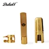 Dukoff Novo Latão Laca de Ouro Alto Tenor Soprano Saxofone Bocal de Metal Instrumento Musical Acessórios Tamanho 5 6 7 8 9