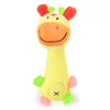 Cartoon Animal Toy Plush Dog Cat Pet Chew Squeeze Squeak Sound Toys Funny Fleece Durability Chew Teething Toy