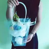 Confezione regalo Decorazione per fiorista Borsa per fiori trasparente in vaso Bouquet impermeabile in plastica Imballaggio di collocazione trasparente portatile1