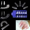 100pcs False Nail Art Tip for Woman Girls White/Clear/Natural Coffin Acrylic Manicure Tools for Extension Acrylic Nail Supplies