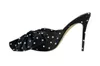 2019 chaussures de soirée à paillettes pour femmes chaussures habillées à nœud papillon chaussures à bout pointu chaussures à glissière