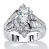 Neuer modischer Ring aus 18-karätigem Gold, luxuriös, oval, 925er Silber, Diamant-Schmuck, Jahrestag, Antrag, Versprechen, Geschenk