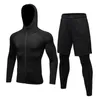 Autumn Men Compression Set Winter Thermal Gym Fitness Sports Suit Running Set Workout Tracksuits Fake Tight Pant Sport Coat288u