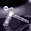 18mm cam yağı brülör ile bong cam percolator gaz verici su borusu matris sigara su perc 6 Kolunu bong Kalın cam çekiç