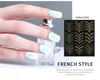 NA011 Gold Metal 3D Nail Stickers Stripes Wave Line DIY Nail Art Sticker Manicure Adhesive Decal Water Slide Nail Tips Stickers