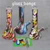 thickness glass beaker base water pipes hookahs glassbongs ice catcher for smoking 10.5" bong+glass bowl dabber tool silicone mat jar
