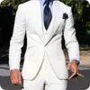 Latest Coat Pants Design Ivory Men Suits for Wedding Groom Wear Slim Fit Tuxedo Prom Man Blazer trajes de hombre 3Piece Terno Masculino