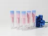 Quadrado vazio Tubo Lip Gloss Gradiente rosa de plástico azul elegante Batom Líquido Cosmetic Containers 5ml Amostra