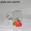 кальяны Ashcatcher Регулируйте стаканы ловцы пепла 14 18 45 90 ° со стеклянными водяными трубами бонга