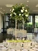 結婚式の装飾テーブルの中心的な色の花の花瓶のスタンドの背の高い結婚式のコラム金の装飾装飾357