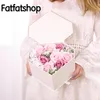 Produce vendita di scatole regalo di fiori di sapone twoyer con scatola regalo a forma di cuore con cassetto per il matrimonio di Natale San Valentino5088752