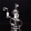 7.4'' Circulating Water Glass Bong Hookahs with 14mm clear bowl included Transparent Glass Smoking Pipes Global delivery