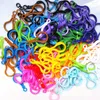 60pieces/Lot Plastic Hook Key Chains 15 Color Keyring Accessories DIY Car Keychain Key Ring Jewelry Wholesale Free Drop Shipping