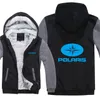 Kış hoody Polaris araba logosu baskı Erkek kadın Sıcak Hoodies sonbahar elbise tişörtü Fermuar ceket polar hoodie streetwear