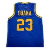 Custom Men Youth women Vintage Barack OBAMA 23 Punahou College Basketball Jersey Size S-6XL or custom any name or number jersey