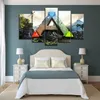 Encadré 5 pièces jeu vidéo ARK survie évolué mur Art HD impression toile peinture mode suspendus photos décor à la maison