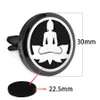 600 DESIGNS 30mm Aromatherapy Essential Oil Diffuser Locket Black Magnet Opening Car Air Freshener With Vent Clip 10 felt pa8236826