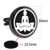 600 DESIGNS 30mm Aromatherapy Essential Oil Diffuser Locket Black Magnet Opening Car Air Freshener With Vent Clip 10 felt pa7326058