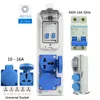 IP65 Waterproof Cable Junction Box 80*250*70mm 2 in 6 out with UK2.5B Din Rail Terminal Blocks