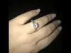 女性のためのファッションヴィンテージの婚約の結婚式のバンドリングセット3ctシミュレートされたダイヤモンドCZの女性パーティーリング